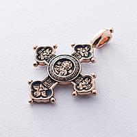 Золотой крест "Господь Вседержитель. Похвала Богородице" п01842