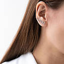 Сережки — клаймери "Сердечка" у білому золоті 
с07124 Zipexpert ZIPEXPERT, фото 4