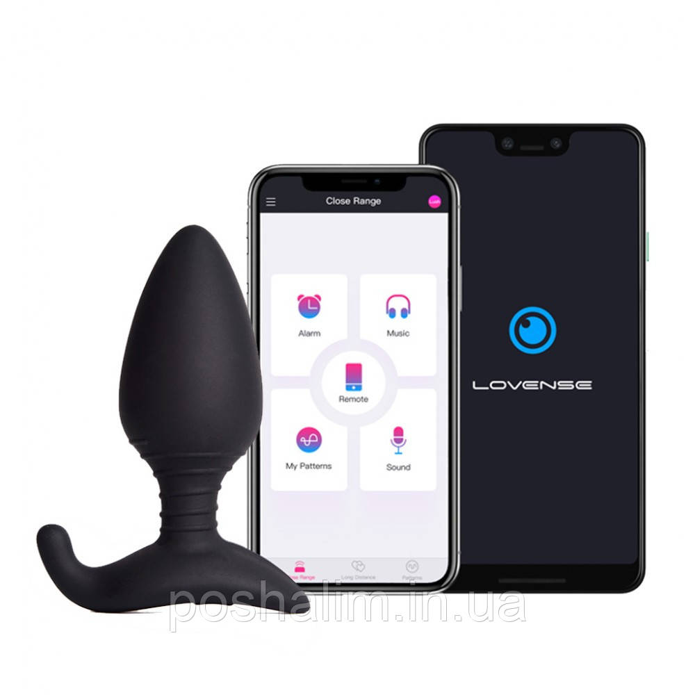 Анальна пробка в вібрації й керуванням телефоном Lovense Hush (L), фото 1
