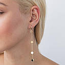Сережки "Монетки" в жовтому золоті с07644 Zipexpert ZIPEXPERT, фото 5