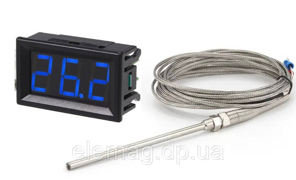 400 Cº Термометр XH-B310 цифровий 12 V, датчик 2 метри, зонд 100 мм