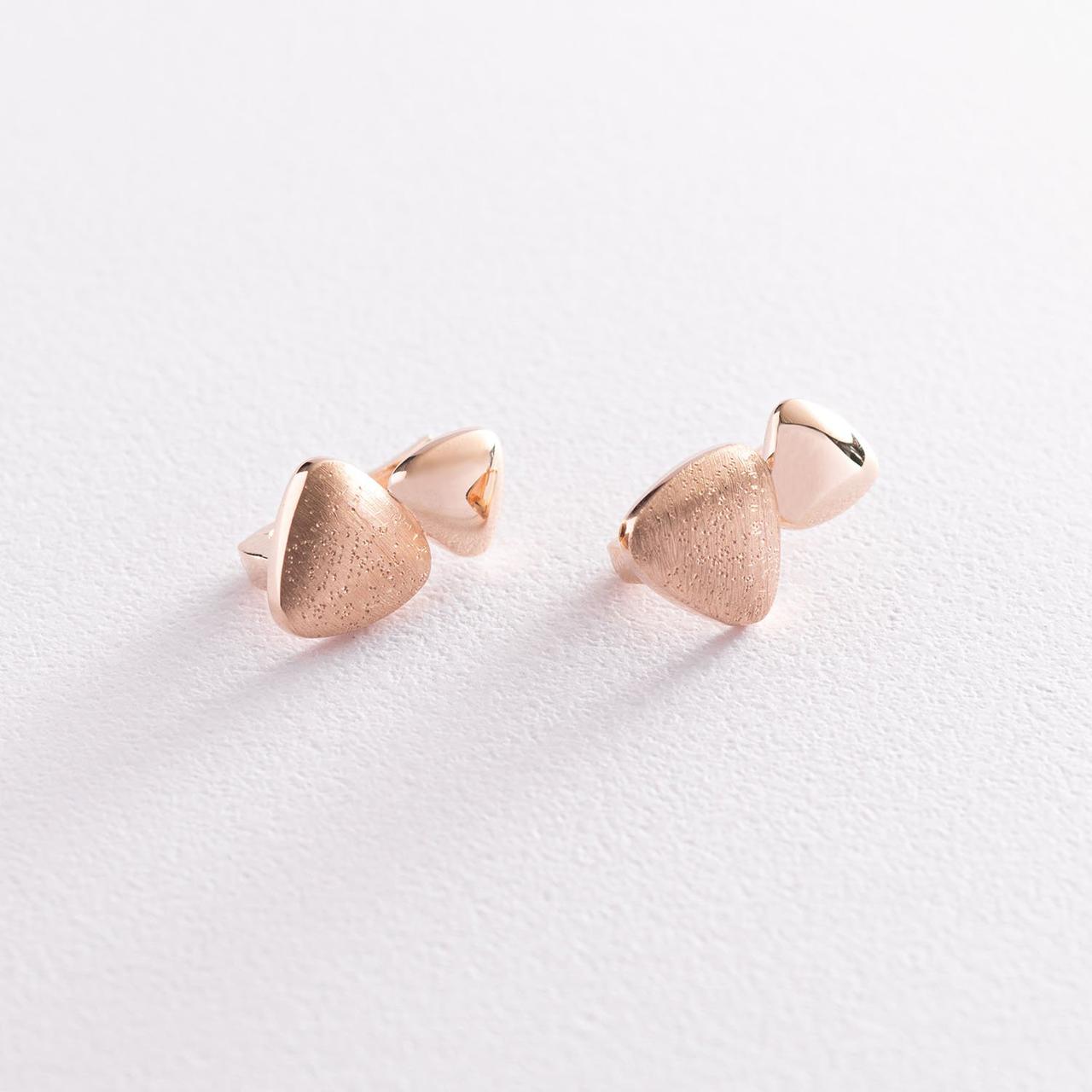 Сережки на англійській застібці (червоне 
золото) с05231 Zipexpert ZIPEXPERT