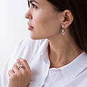Сережки "Пантери" у білому золоті (фіаніти) 
с07473 Zipexpert ZIPEXPERT, фото 3
