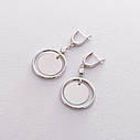Сережки "Монетки" з білого золота 06401 Zipexpert ZIPEXPERT, фото 3