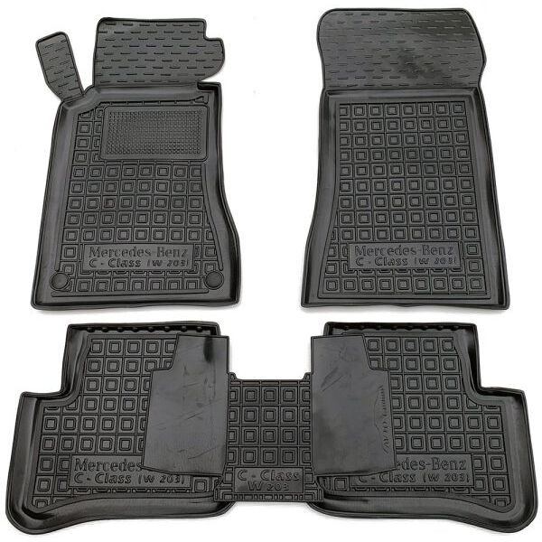 Гумові килимки в салон Mercedes C (W203) 2000-2006, фото 1