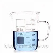 Кухоль із ручкою скляний 250 мл, фото 1