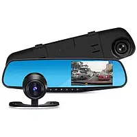 Автомобільний відео реєстратор дзеркало DVR 138W з двома камерами DVR 4,3 дюйма