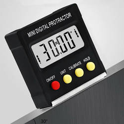 Кутомір електронний Міні 360 магнітний, рівень, транспортир MT-2010