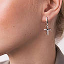 Сережки "Крістики" в білому золоті с07822 Zipexpert ZIPEXPERT, фото 6