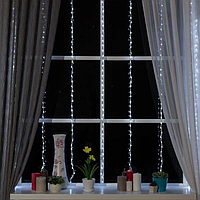 Внутрішня світлодіодна Гірлянда Штора-Водоспад 280 Led 3 х 2 м Холодний Білий пр/пр