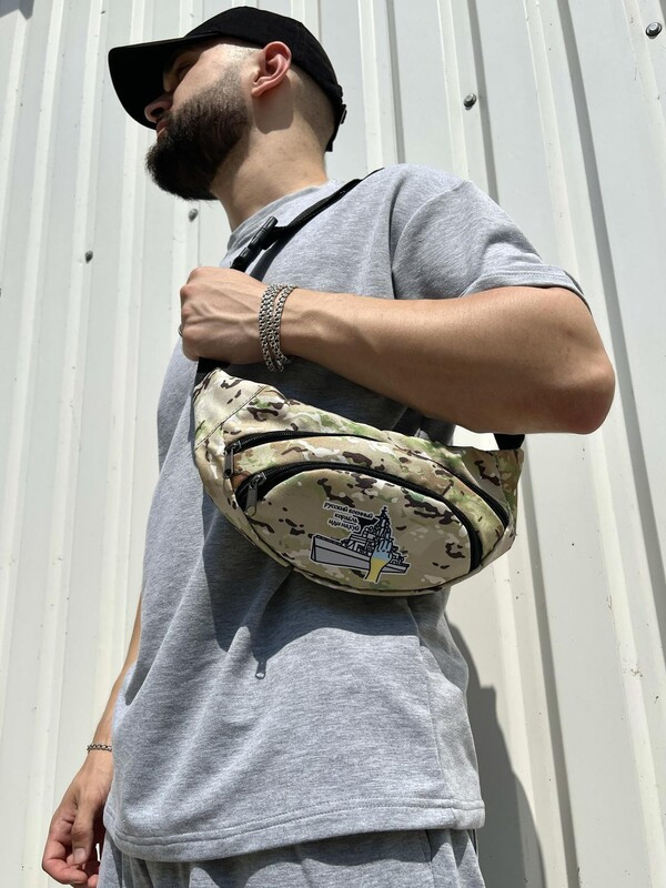 Сумка "русский военный корабль иди нах#й" кольору хакі, фото 1