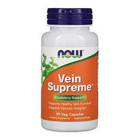 Суміш рослин для підтримки судин, NOW Vein Supreme 90 капсул