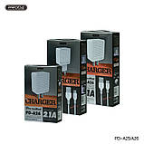 СЗУ Proda-by-Remax Saiya Air PD-A25 2USB/18W/Lightning Set Black, фото 3