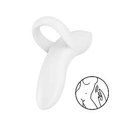 Вібратор на палець Satisfyer Bold Lover White, гнучкий