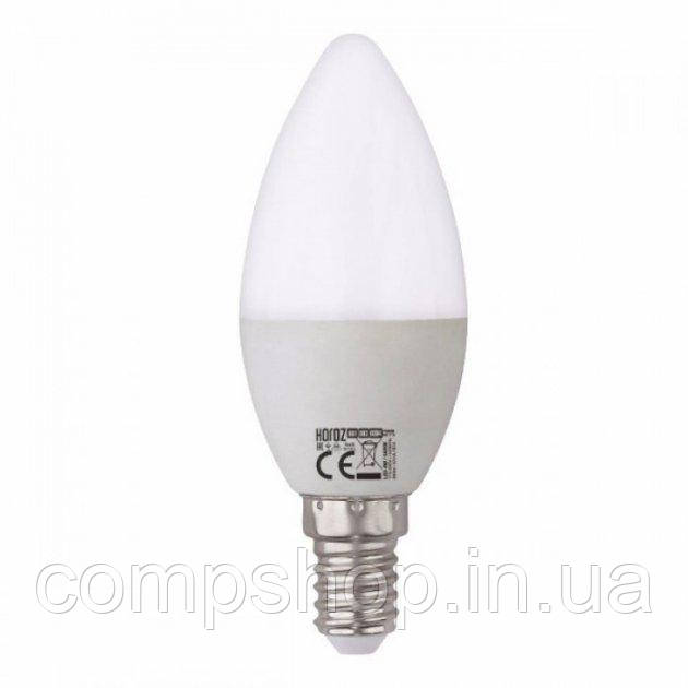 Лампочка LED Horoz (E14, 6W, 6400К, 480 Лм, свічка) (001 003 0006 6400) (код 107845)