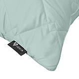 Подушка декоративна 45х45 см IDEIA антиалергенная стьобана м'ята сіра, фото 3