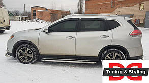 Бокові пороги Premium (2 шт., нерж.) Ø60 для Nissan X-trail T32 / Rogue 2014↗ мм.