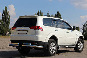 Задня захист AK003-Special (2 шт., нерж) для Mitsubishi Pajero Sport 2008-2015рр.