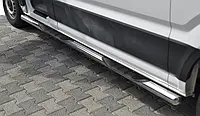 Боковые трубы (2 шт, нерж) d70, короткая база для Volkswagen Crafter 2017 гг.