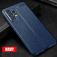 Кожаный чехол Leather Skin Case для Samsung a53 5G NAVY