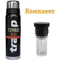 Комплект Tramp Термос 0,9 л TRC-027-black + Пробка для термосов Expedition UTRA-287