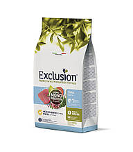 EXCLUSION PUPPY TUNA MEDIUM BREED КОРМ ДЛЯ ЦУЦЕНЯТ СЕРЕДНІХ ПОРІД З ТУНЦЕМ 12 КГ/3КГ