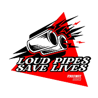 Loud pipes. Вологостійка наклейка 8*8 см