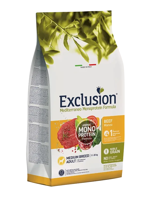 Корм для собак середніх порід Exclusion ADULT BEEF MEDIUM BREED 12 кг
