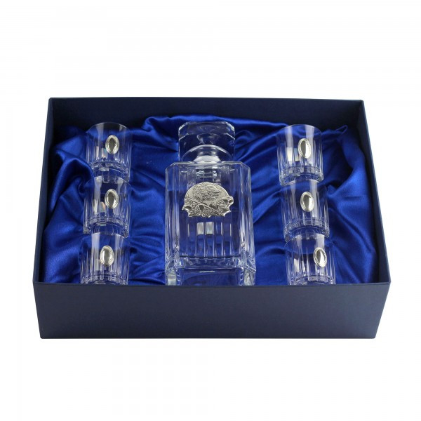 Набір для горілки Boss Crystal Director зі срібними накладками, фото 1
