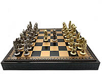Шахматы от Italfama "Король" материал кожа размер 48*48 см Цвет черный