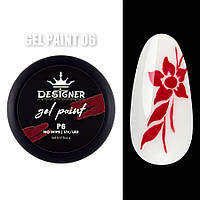 Гель краска для маникюра дизайна ногтей без липкого слоя Gel Paint Designer 5 мл 06