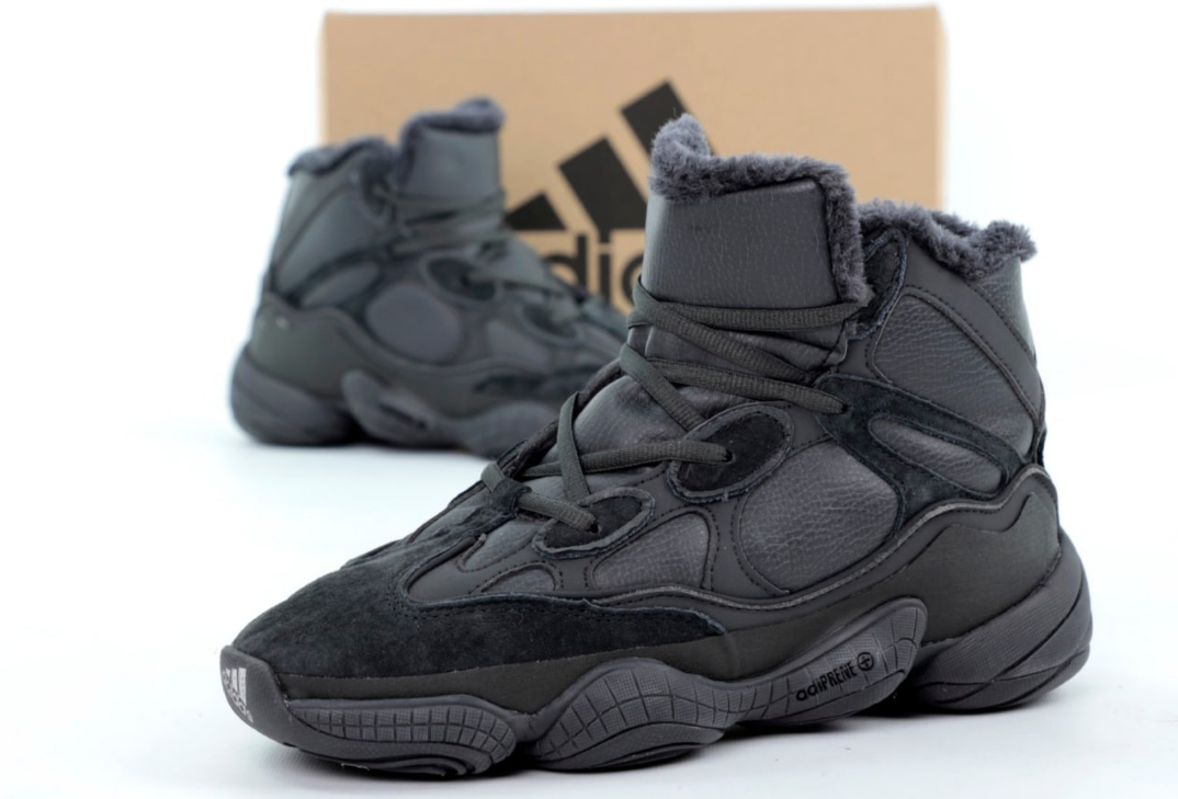 Зимові кросівки Adidas Yeezy 500 High Winter Адідас високі утеплені хутром чоловічі