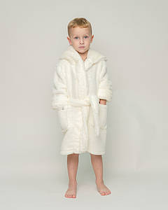 Халат дитячій махровий Кремовий