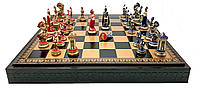 Шахматы шашки и нарды от Italfama "Camelot Piccolo" материал кожа размер 48*48 см Цвет черный