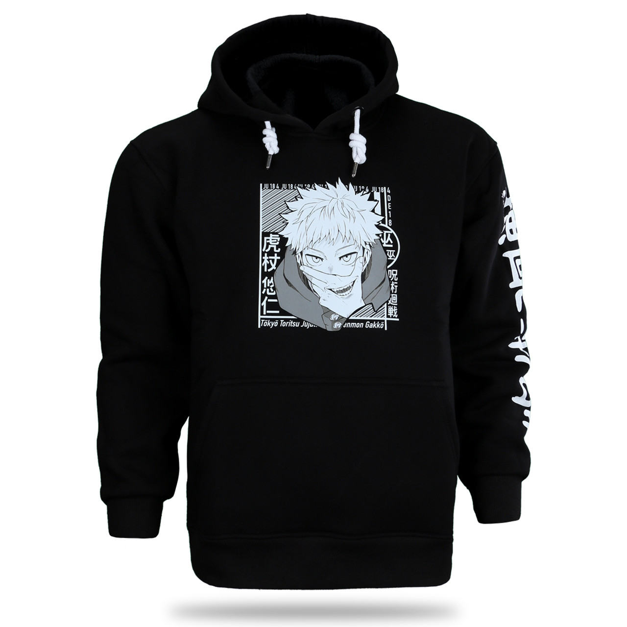 Худі осінь-зима чорний HOPE Anime #8"Jujutsu Kaisen" з рис на рук Т-2 BLK L (Р) 22-586-203 S XL