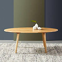 Дизайнерський кухонний стіл з натурального дерева дуб овальний