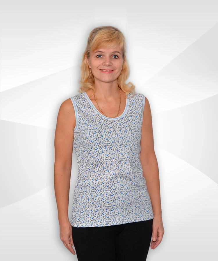 Майка жіноча трикотажна кольорова, 100% бавовна, р.р.44-58