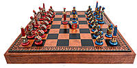 Шахи шашки і нарди  від  Italfama "Camelot Piccolo" матеріал  кожа розмір 48*48 см  Колір  коричневий