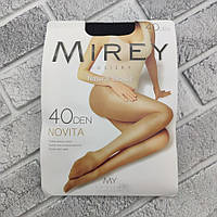 Капроновые колготки Mirey NOVITA 40ден №2 (nero чёрные) с шортиками и укрепленным мыском ЛЖД-210383