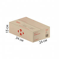 Трехслойная гофрированная картонная коробка НП 34х24х15 см, 3 кг