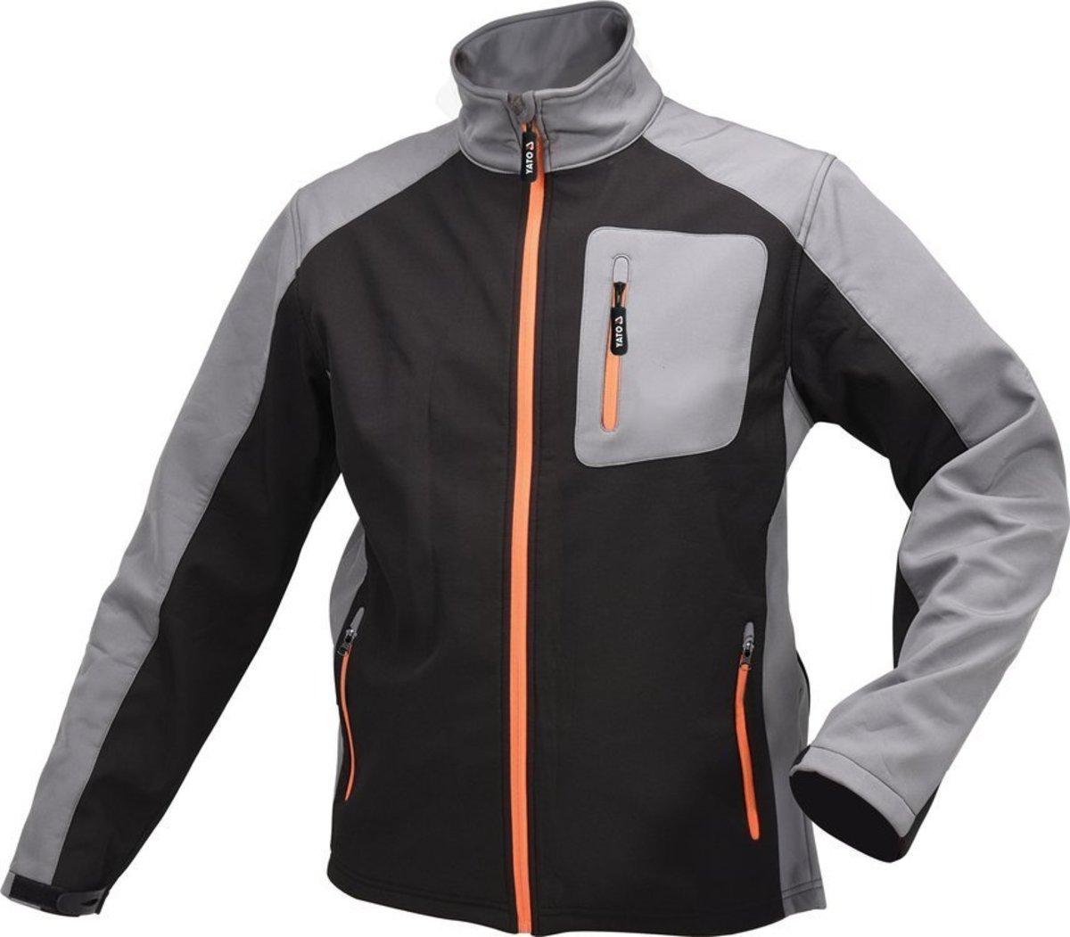 Куртка робоча SOFTSHELL YATO розмір XXXL, чорно-сіра, 3 кишені, 96% поліестер і 4% спандекс(DW) Baumar - Завжди Вчасно