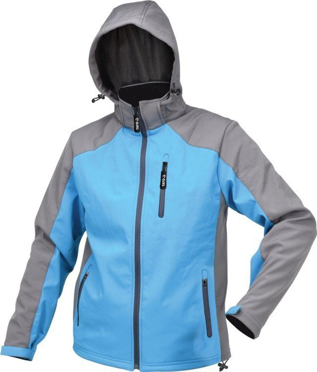 Куртка робоча SOFTSHELL з прикріпн капюшоном YATO розм S, синьо-сіра, 3 кишені, 96% поліес і 4% спан Baumar - Завжди Вчасно