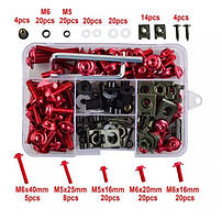 Комплект кольорових болтів 177шт. Кріплення для набряку. Облицювання мото.