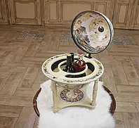 Глобус бар настільний на 4-х ніжках Карта світу слонова кістка сфера 33 см Гранд Презент 33006W