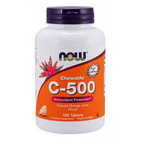Вітамін С + шипшина Now Foods C-500 with Rose Hips, аскорбінова кислота 500 мг 100 таблеток