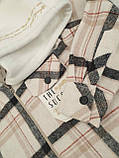 Тепла сорочка байкова в клітинку з подвійним капюшоном на хлопчиків зріст 134,146,158 BLUELAND, фото 2