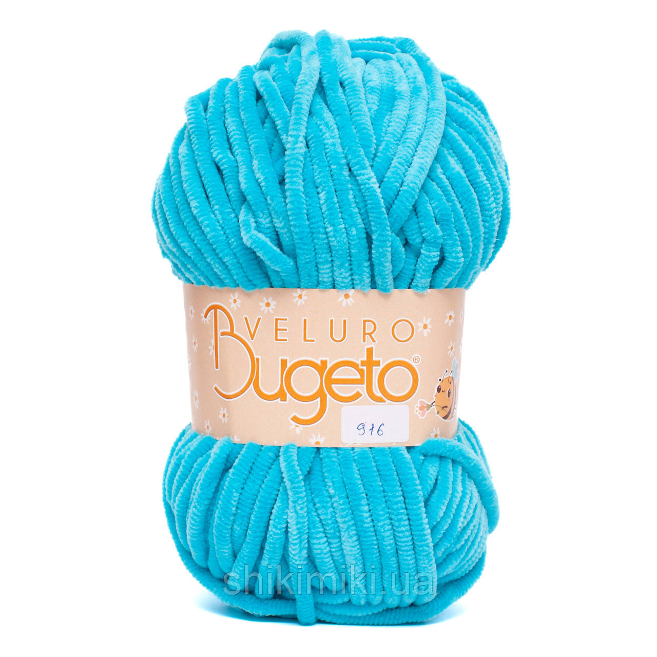 Плюшева пряжа Bugeto Veluro, колір бірюзовий