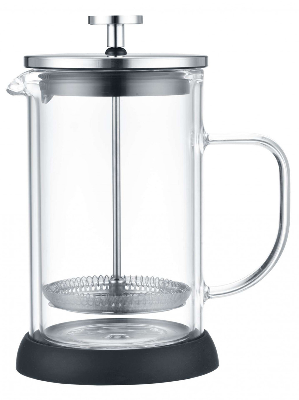 Френч-прес 1 л Con Brio CB-6410 з подвійними стінками скляний заварник для чаю та кави