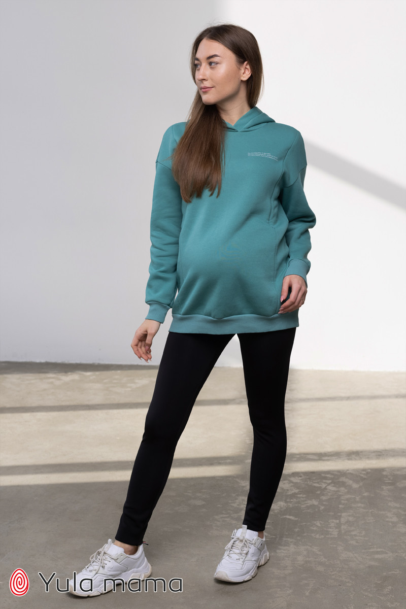 Теплі лосини для вагітних на велюрі TWIGGI EXTRA SP-42.061 чорні, фото 1