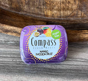 Драже Compass манго-маракуйя "Mango Passion Fruit" без цукру 14 гр. Німеччина